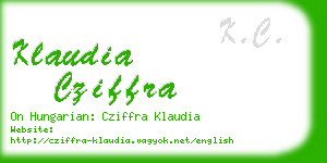 klaudia cziffra business card